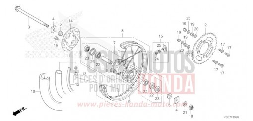 REAR WHEEL CRF150RBN de 2022